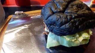 The Dark Knight burger from The Burger Junction