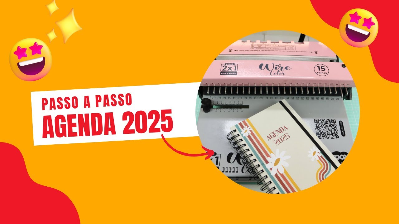 AGENDA 2025 PERSONALIZADA COM A ENCADERNADORA WIRE COLOR 2X1 MARPAX😍