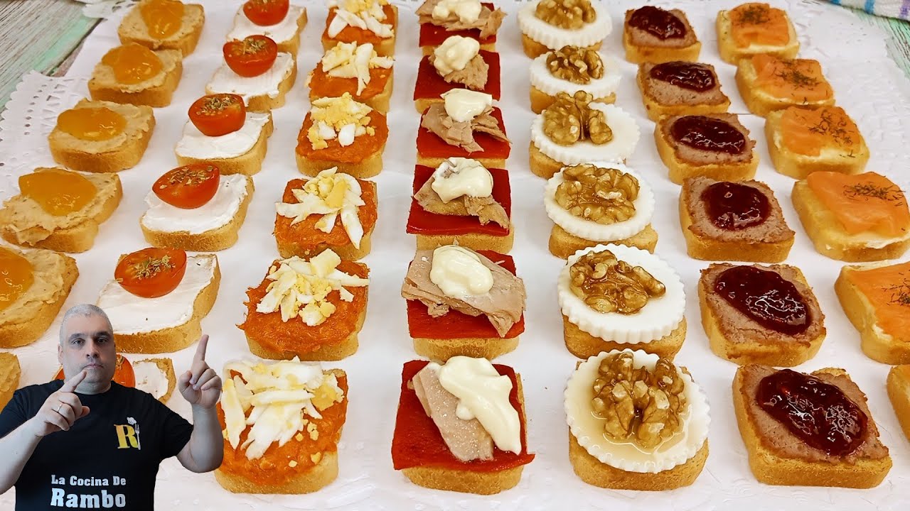 Canapés variados muy fáciles y rápidos. ¡Triunfarás seguro! 🤩🎄ESPECIAL NAVIDAD