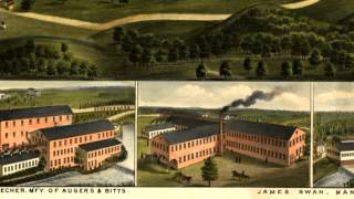 Seymour Connecticut 1879 Panoramic Bird's Eye View Map 7473