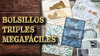 Bolsillos Triples Megafáciles para tus journals y álbumes