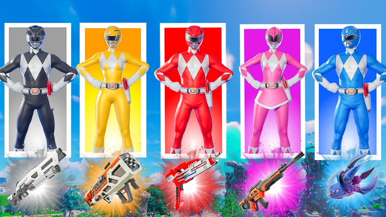 *RANDOM* POWER RANGERS Fortnite CHALLENGE!!