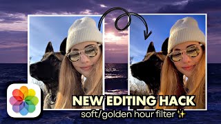 NEW iPhone EDITING HACK: soft filter/golden hour screenshot 4