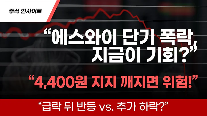 “[에스와이] 단기 폭락, 과연 반등할까? (차트 분석∙핵심 지지선 총정리)”
