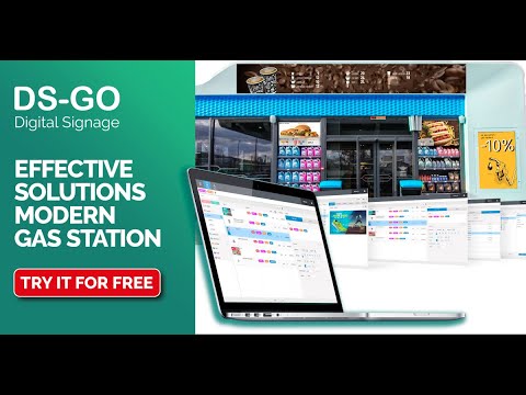 Dsgo Amazon #DSGO #digitalsignage #digitalmenuboard at the #gasstation - YouTube