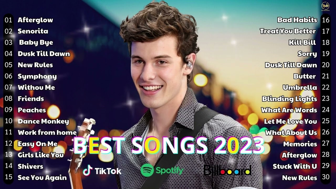 Billboard Hot 100 - Top Pop Songs Playslist 2023 - Shawn Mendes, Miley Cyrus, Ed Sheeran, Maroon 5