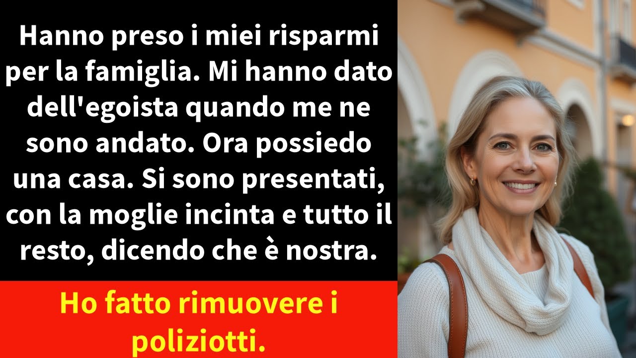 Hanno preso i miei risparmi per la famiglia. Mi hanno dato dell'egoista quando me ne sono andato.