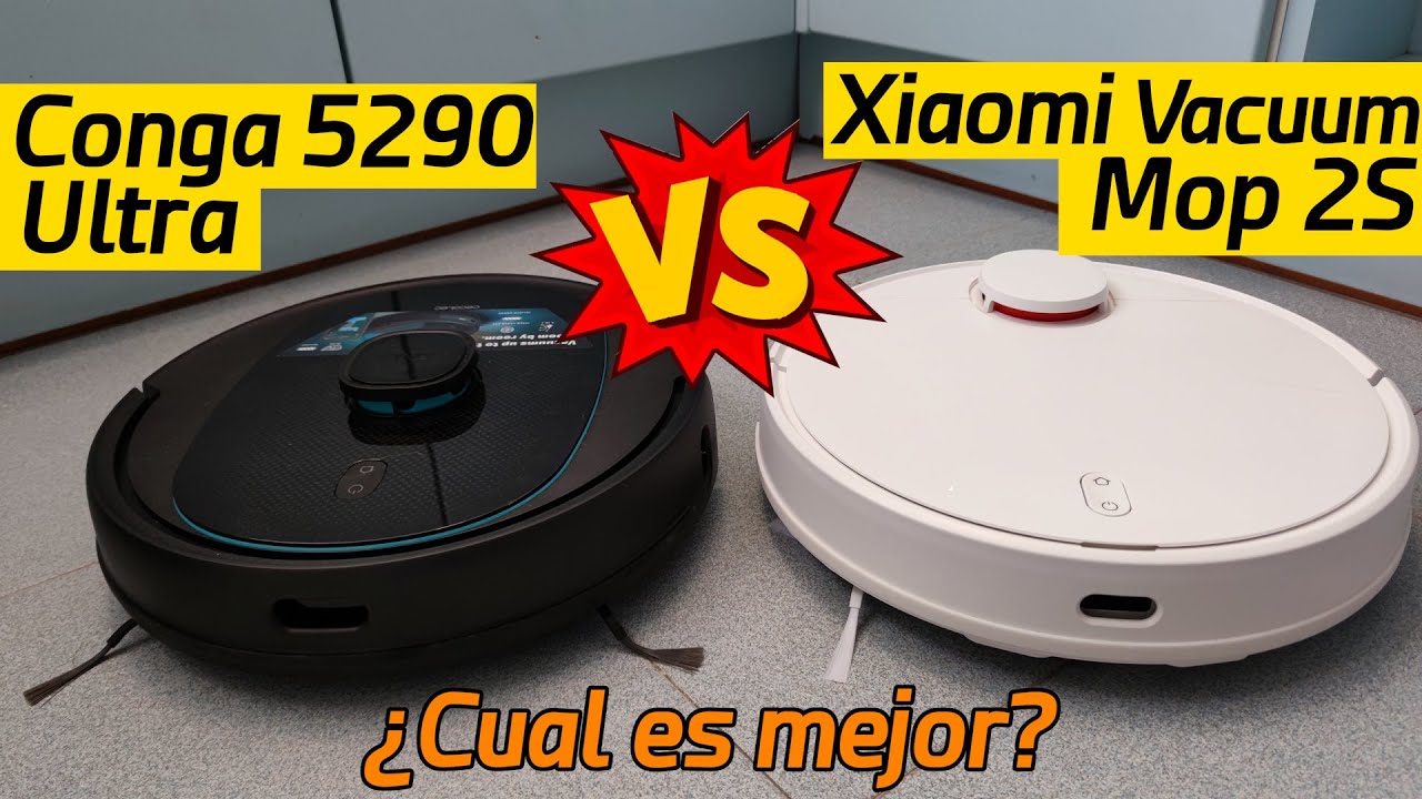 XIAOMI Vacuum Mop 2S vs CONGA 5290 Ultra ☑️ COMPARATIVA (con pruebas  LIMPIEZA reales) - YouTube