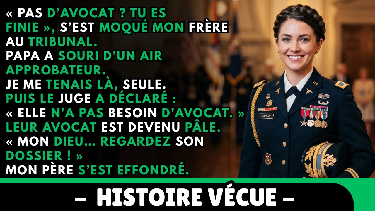 Ce jour-là, dans la salle 14 du tribunal de Lyon, mon propre frère s’est penché vers mon père et a murmuré assez fort pour que je l’entende : « Sans avocat, elle est fichue. Cette fois, c’est...