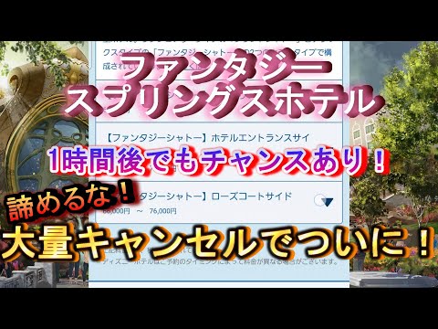 【ついに捉えた！】ディズニーシー、ファンタジースプリングスホテル予約で大激戦の末ついに奇跡が！？