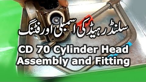 Honda cd 70 cylinder head assembly and fitting in engine.