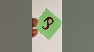 Drawing a cursive letter P ✍️ | Quick and easy doodle ideas |How to draw a cursive letter P