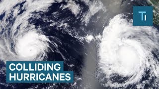 Here's what happens when two hurricanes collide