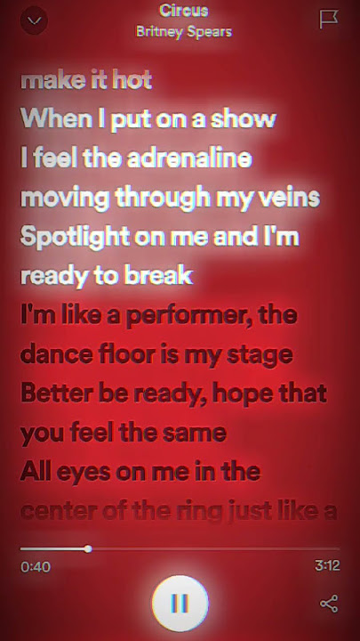 Circus - Britney Spears #lyrics #spotify #britneyspears #circus #circus