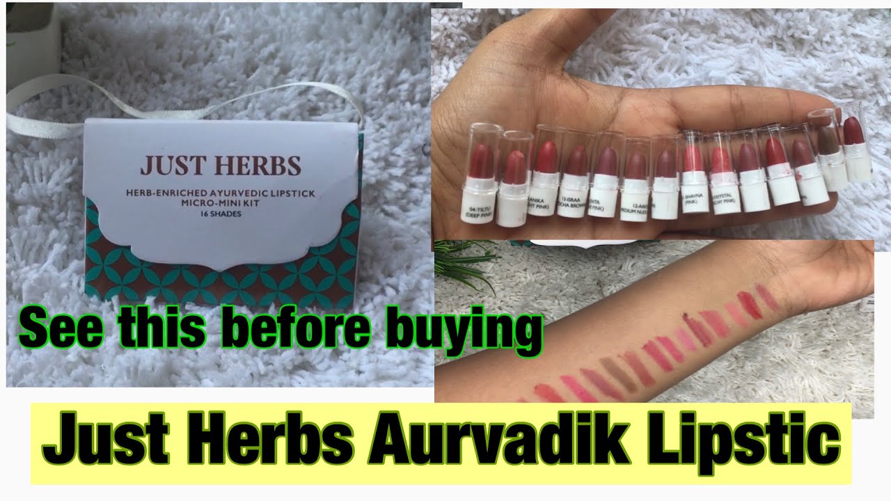 Just Herbs Mini Lipsticks Review Herbal Lipsticks JustHerbsIndia