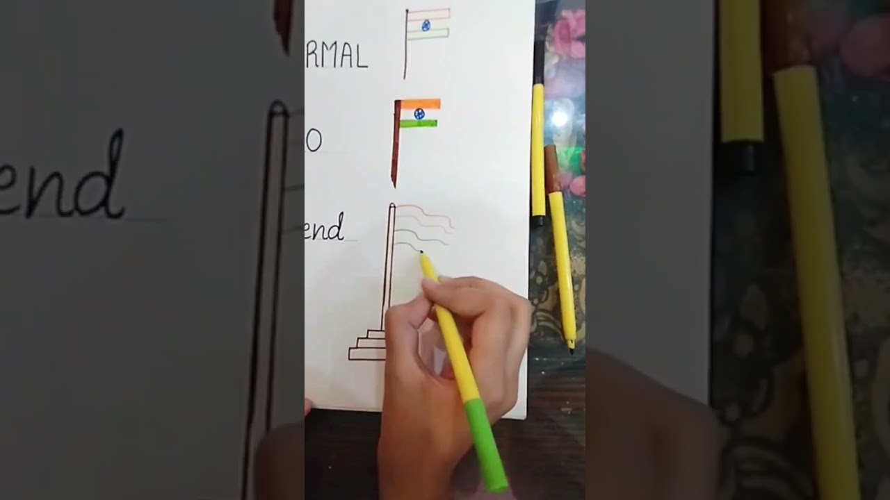 normal vs pro vs legend flag drawing 