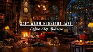 Unwind with Soft Warm Midnight Jazz 🌧️ Rainy Coffee Shop Ambience & Relaxing Jazz Instrumental Music screenshot 5