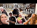 HEY BRAD MONDO WE BLEACHED OUR FRIENDS HAIR! *and it was a fail!*