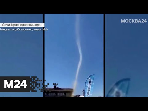 Туристы сняли на видео песчаный смерч в Сочи - Москва 24