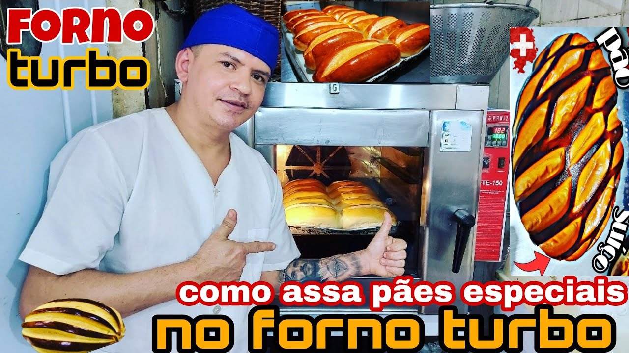 como assa pães de massa fina no forno turbo !!