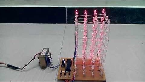 4*4*8 LED CUBE USING PIC16F877A WITH CIRCUIT DIAGRAM