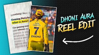 ms Dhoni IPL Aura Reel editing tutorial in Capcut screenshot 5