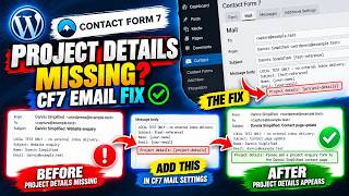 Contact Form 7 Email Missing Fields Fix Mail Tags in WordPress 2026