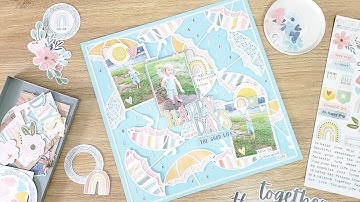 Happy Days | 12x12 Scrapbook Layout | Cocoa Vanilla Studio Design Team