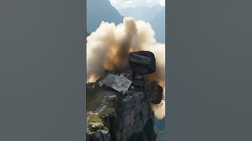 Violent Mountain Collapse Crushes Cabin and Sends It Falling Into the Valley