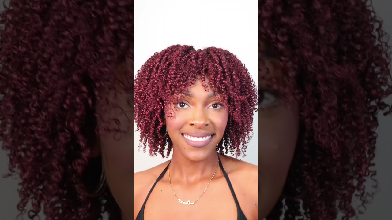 Я преобразила свои волосы с помощью НОВОЙ бордовой краски Curl Color от @AsIAmNaturally ♥️ 