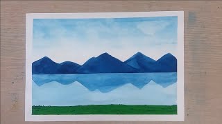 simple painting for kidswatercolor painting beginners#nickscolorriver /mountain