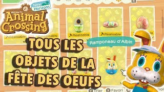 Tous les Plan de Bricolage et Objet Édition Spécial Fête des Œufs | Animal  Crossing New Horizons - YouTube