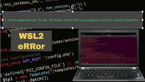 WSL2 |  E: Unmet dependencies. Try 