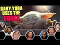 Reactors Reactions To Baby Yoda Using The Force To Save The Mandalorian From A Giant Mudhorn