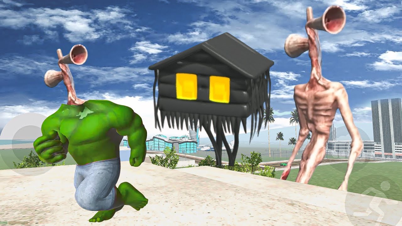 Franklin become super hero to kill siren head and house head in Indian bike driving 3d game