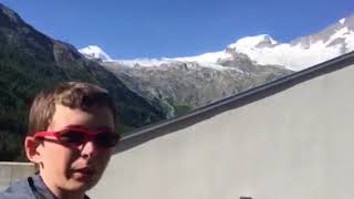 Zipline explanation. Saas-Fee, Switzerland