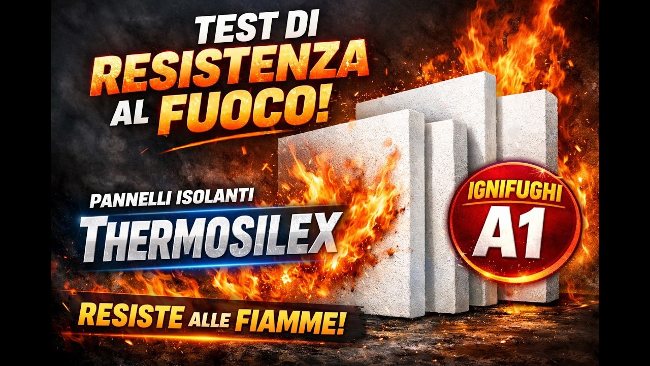 Pannello ignifugo Classe A1 - Test Thermosilex -. Sistema Bioisolare C2