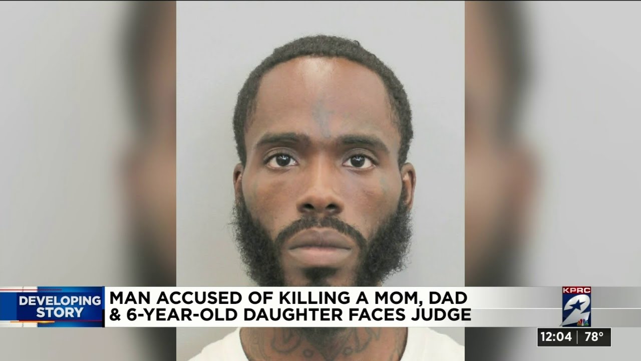 Man accused of killing a mom, dad and 6-year-old girl faces judge - YouTube