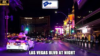 Driving Las Vegas Blvd along the Las Vegas Strip in 4K Ultra HD