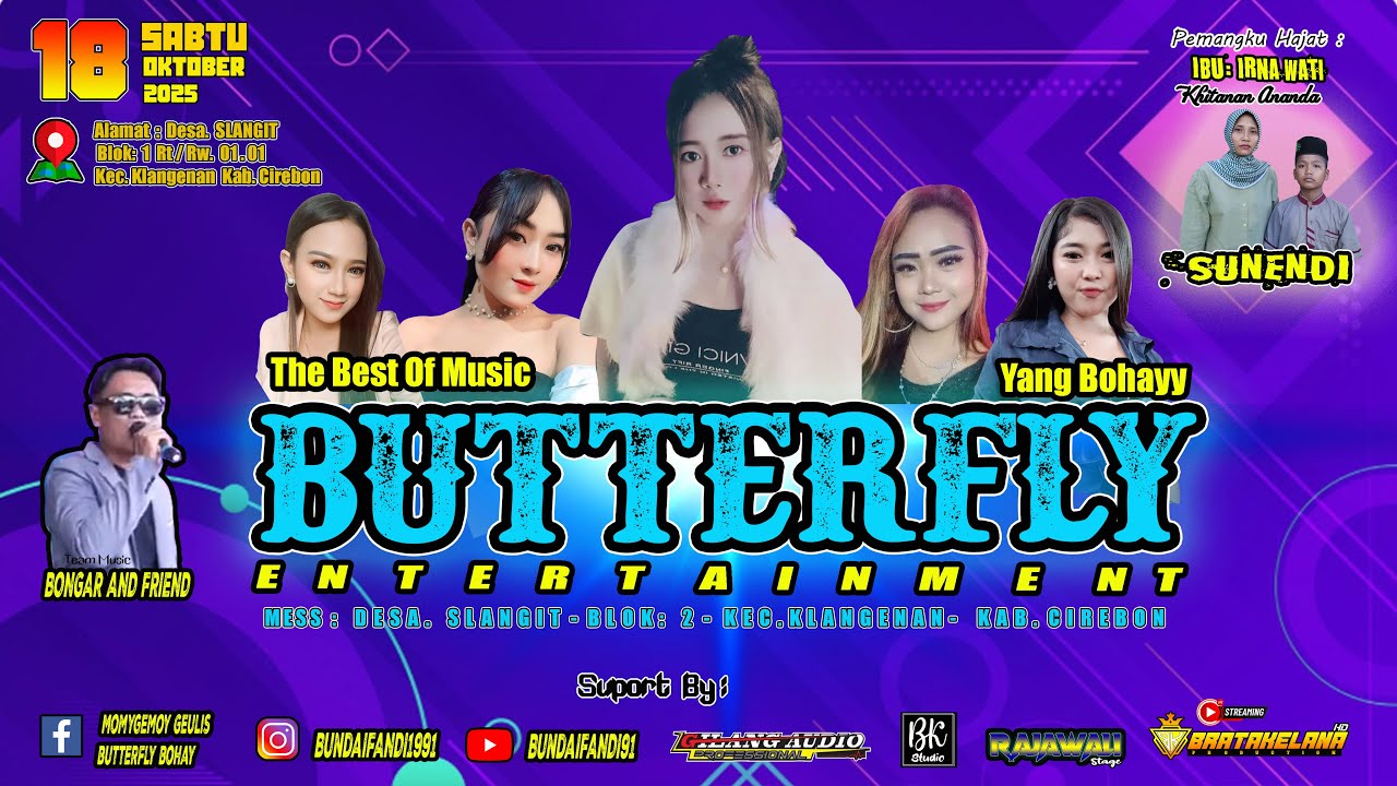 🔴LIVE BUTTERFLY ENTERTAINMENT II SLANGIT - KEC. KLANGENAN - CIREBON II 18 OKTOBER 2025 II SIANG
