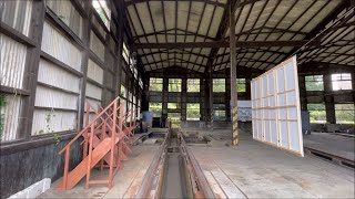 宇和島運転区の扇形機関庫と転車台 Roundhouse and turntable in