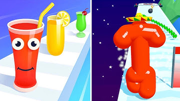 Juice Run Vs Tall Man Run 🛑💹Max All Levels Max Update Walkthrough Android iOS Gameplay