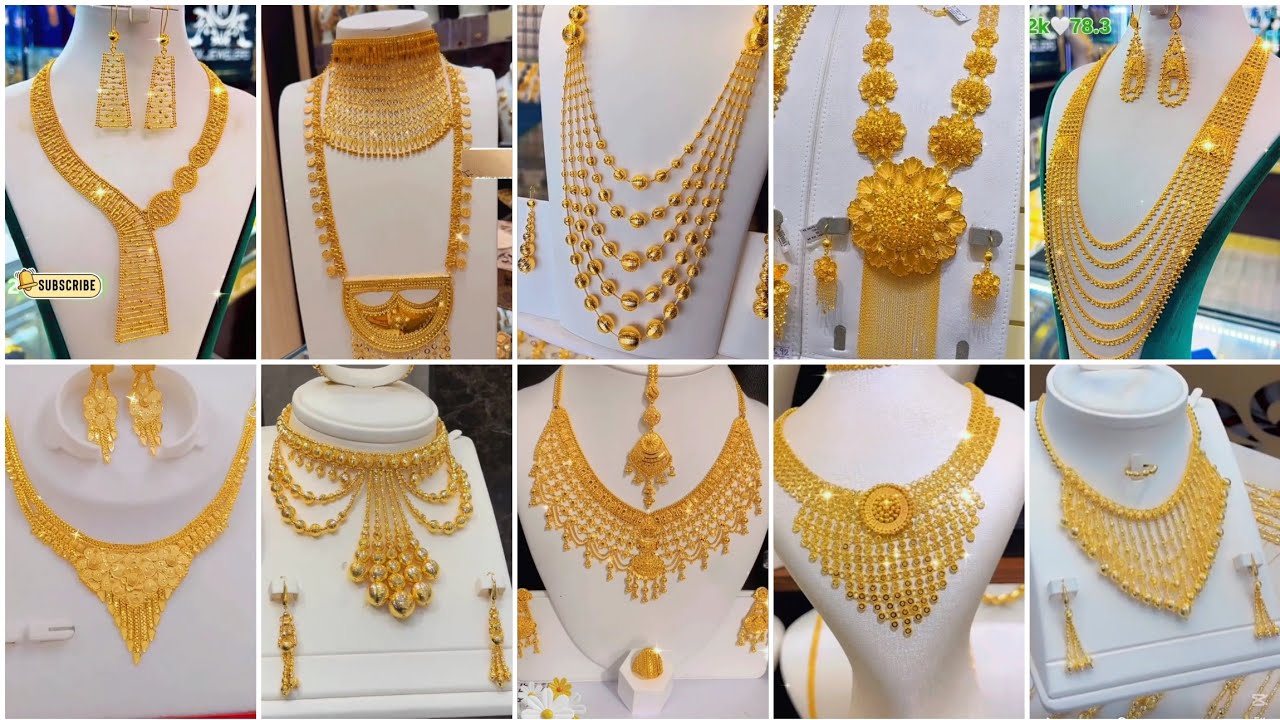 Latest trending Gold bridal necklace set| luxury gold jewellery design 2026