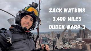 Zack Watkins finished 3,400 miles on his Dudek Warp 3 - Explain the task and his choice of glider