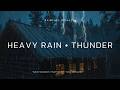 Soothing Rain and Thunderstorm – Heavy Night Rain in the Dark Misty Woods for Sleep &amp; Relaxation
