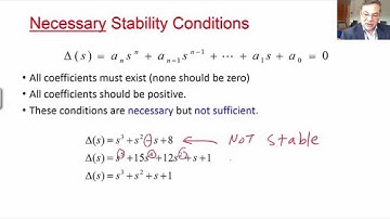 Routh-Hurwitz Stability Criterion