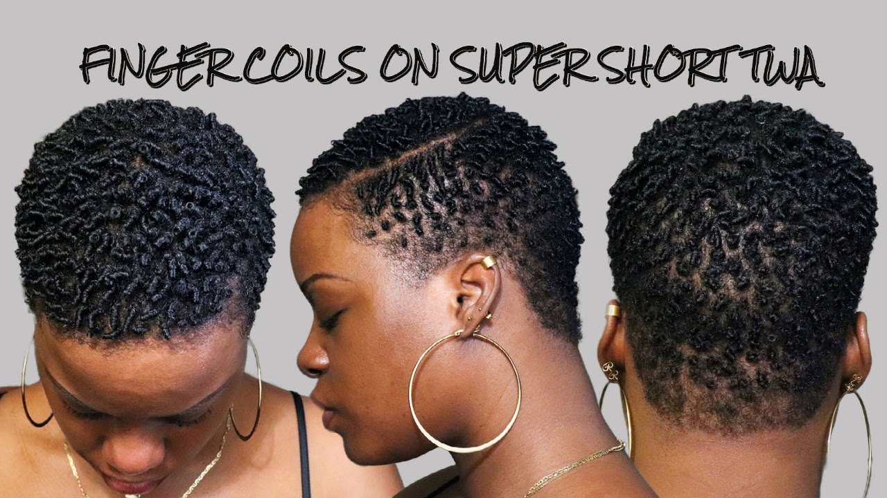 Perfectly Defined Finger Coils On Super Short Natural Hair - The Glamorous  Gleam