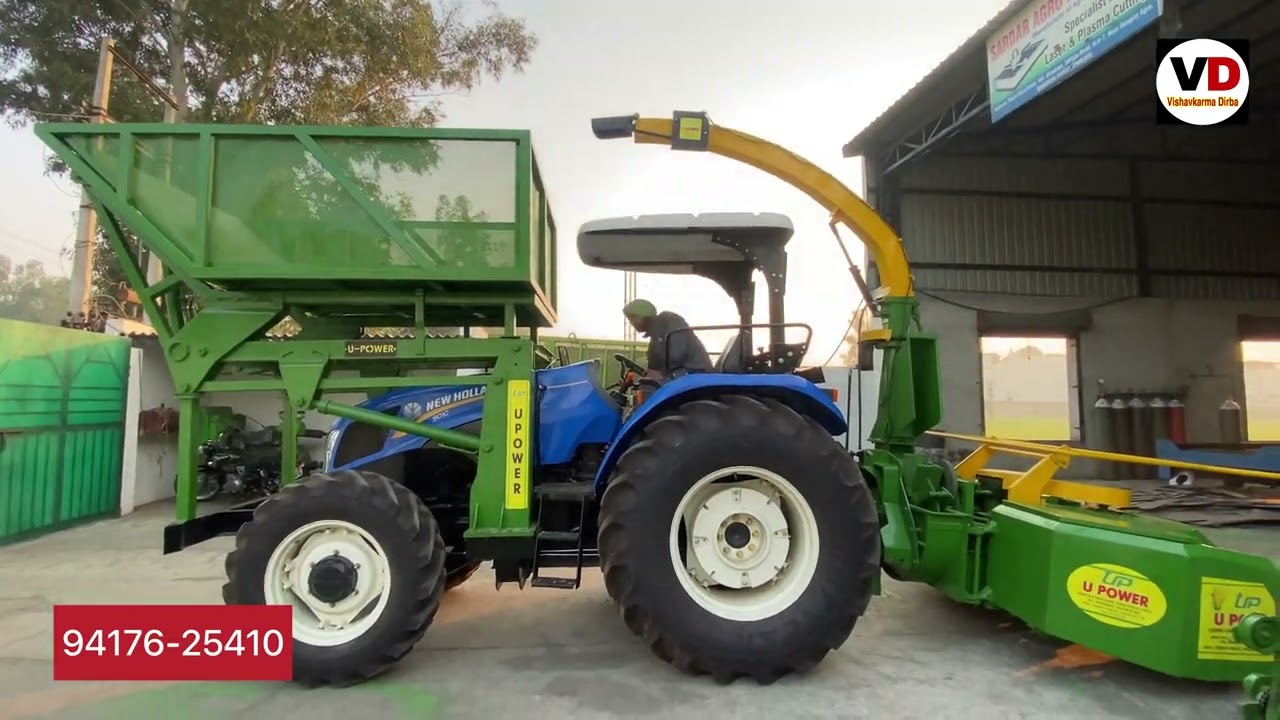 Corn Chopping Harvester 2 in 1 machine Best Technology U power industries Sangrur Punjab #harvest