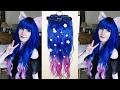 Blue to Pink Ombre Hair Tutorial---effy blue