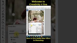 How to Give Radial Blur Effect in Photoshop ||  #shorts